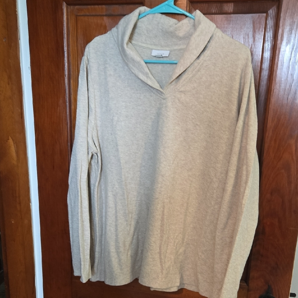 J. Jill Cream Turtleneck Top